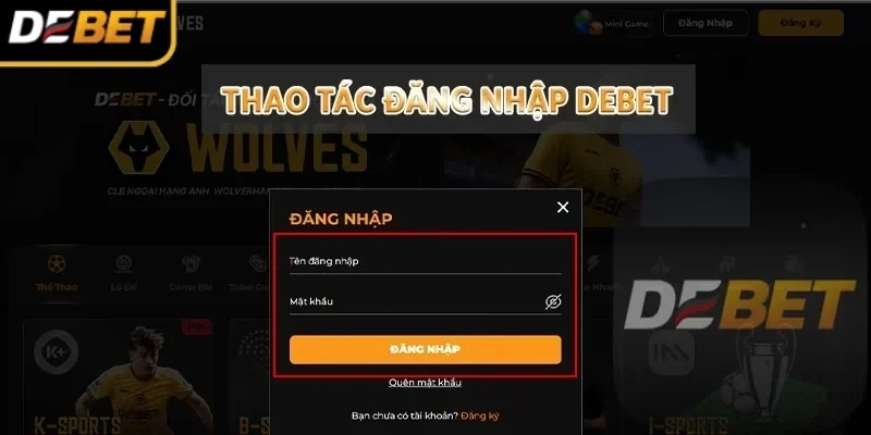 Xác nhận đăng nhập DEBET